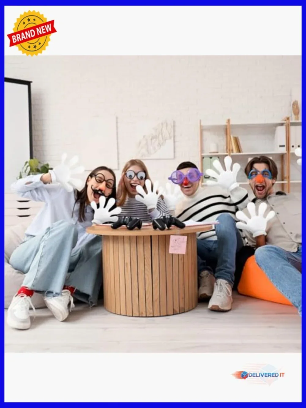 4 Pairs Jumbo Cartoon Hands Costume Gloves Halloween Role Play Party Fun